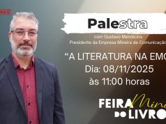 Presidente da Empresa Mineira de Comunicação, Gustavo Mendicino, debate o fomento à literatura nos veículos públicos em palestra inédita na Feira Mineira do Livro